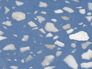 Honed Almov Blue Terrazzo Stone. Code: MS103334