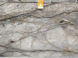 Honed Osma Stone Grey Natural Marble Slab. Code: MS103151