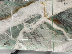 Polished Bairro Green Natural Quartzite Slab. Code: MS103159