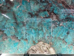 Polished Aqua Coral Natural Amazonite Slab. Code: MS103167