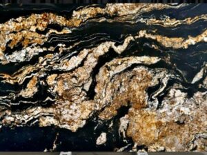 Polished Ferreira Black Natural Granite Slab. Code: MS103185