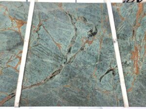 Honed Sabadelle Green Natural Marble Slab. MS103188