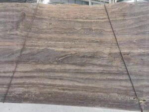Honed Silver Natural Travertine Veincut Slab. Code: MS103190
