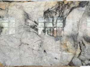 Polished Calacatta White Iron Natural Marble Slab. Code: MS103194