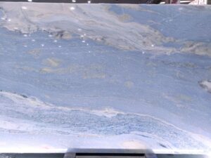 Polished Azul Cielo Blue Natural Marble Slab. Code: MS103195