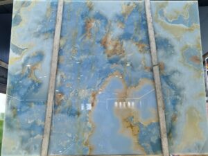 Polished Blue Natural Onxy Slab. Code: MS103206