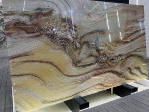Polished Alvaro Umber Natural Quartzite Slab. Code: MS103208