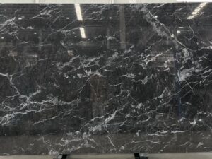 Polished Nero Marquina Natural Marble Slab. Code: MS103210