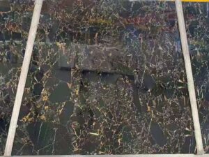 Polished Peraz Black Natural Dolomite Stone Slab. Code: MS103251