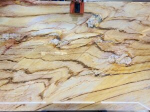 Polished Algues Yellow Natural Quartzite Stone Slab. Code: MS103257