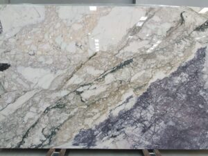 Polished Calacatta Viola Natural Marble Slab. Code: MS103289