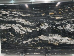 Polished Talaide Noir Natural Marble Slab. Code: MS103294
