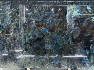 Polished Acursio Crystal Blue Natural Granite Slab. Code: MS103301