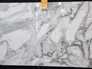 Polished Oyster White Natural Onyx Slab. Code: MS103326
