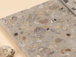 Honed Corredera Latte Terrazzo stone. Code: MS103357