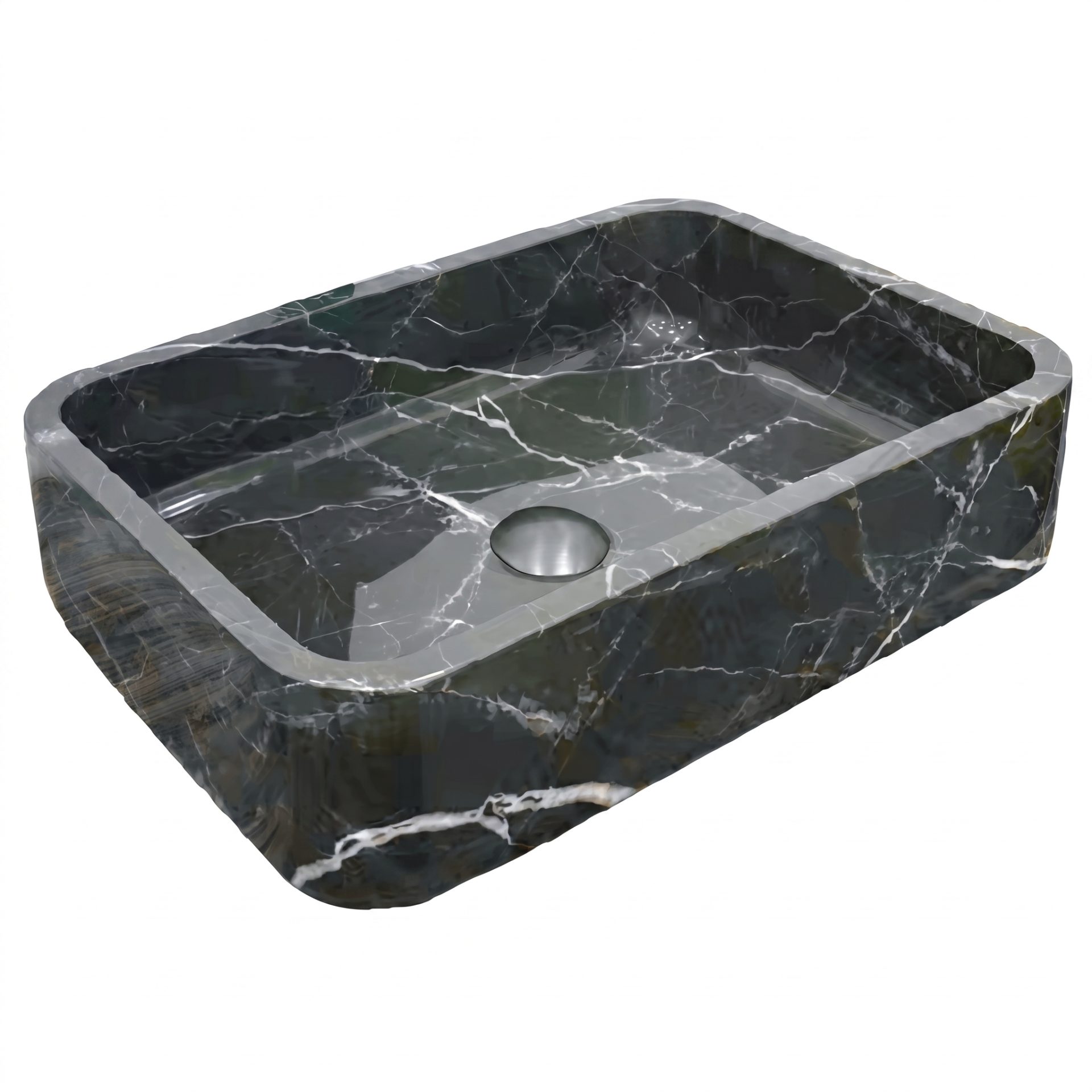 Honed Ojos Natural Stone Benchmount Basin. Code: MS103359 - Image 4