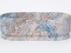 Polished Paialvo Peach Natural Marble Stone Bath. Code: MS103398