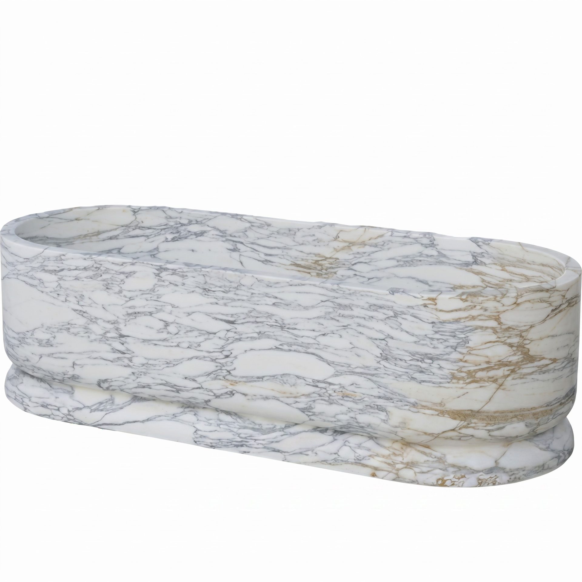 Polished Paialvo Peach Natural Marble Stone Bath. Code: MS103398 - Image 2