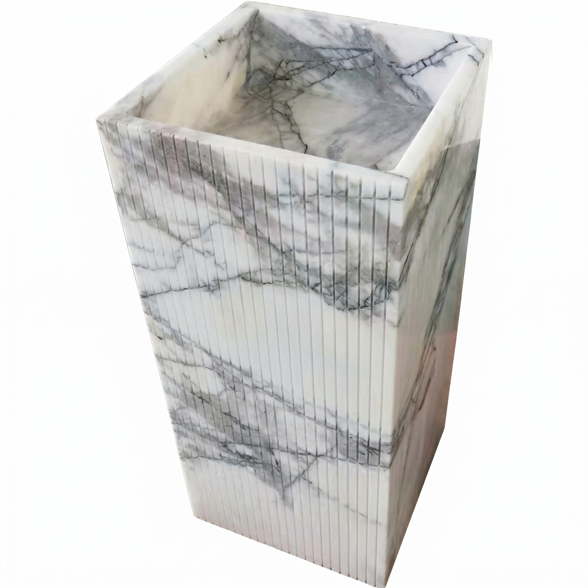 Honed Travesso Natural Marble Pedestal Basin. Code: MS103399 - Image 7