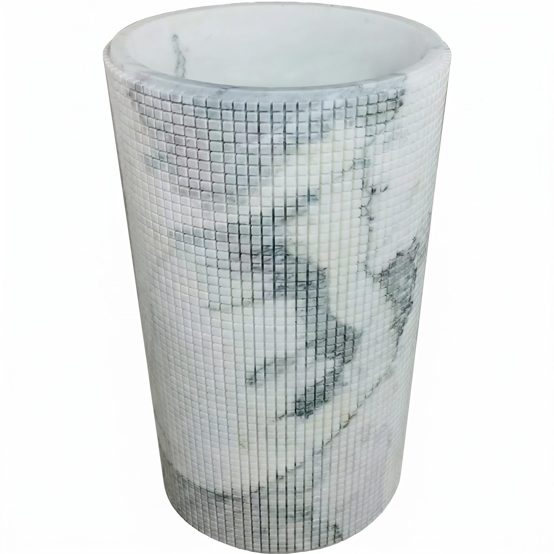 Honed Travesso Natural Marble Pedestal Basin. Code: MS103399 - Image 5