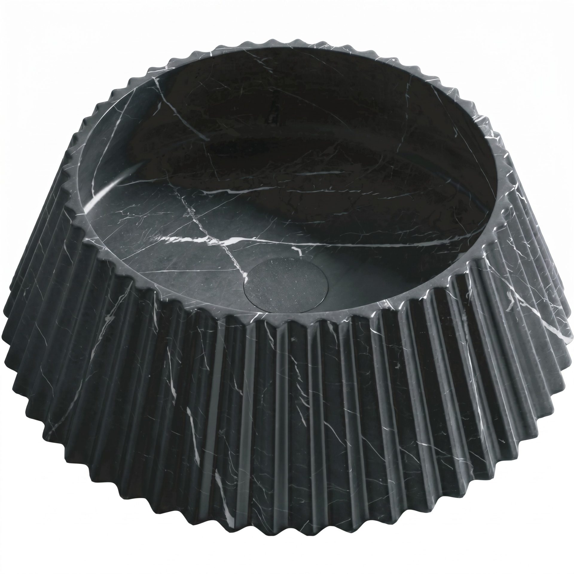 Honed Serra Natural Marble Benchmount Basin. Code: MS103400 - Image 3