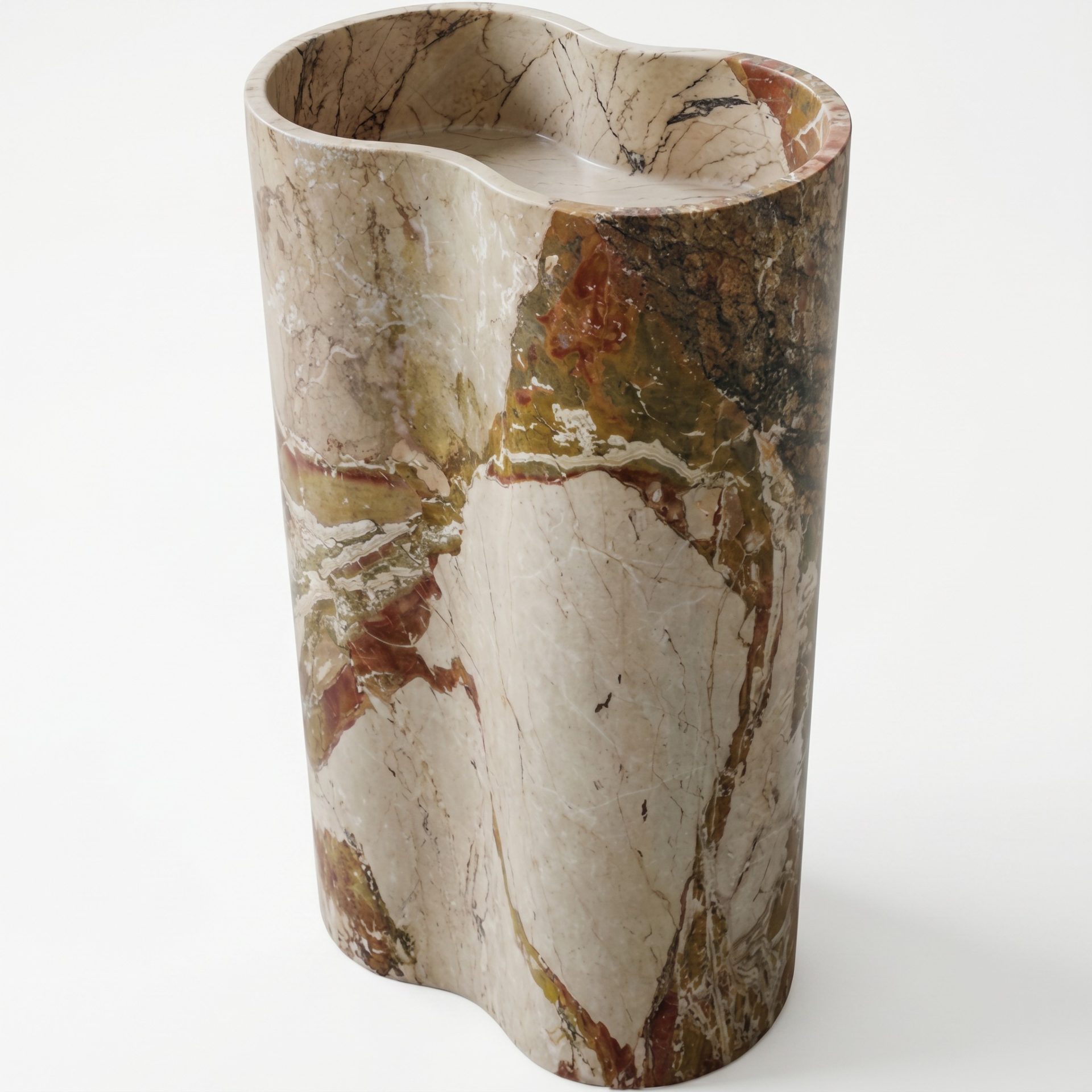 Honed Vieira Natural Marble Pedestal Basin. Code: MS103401