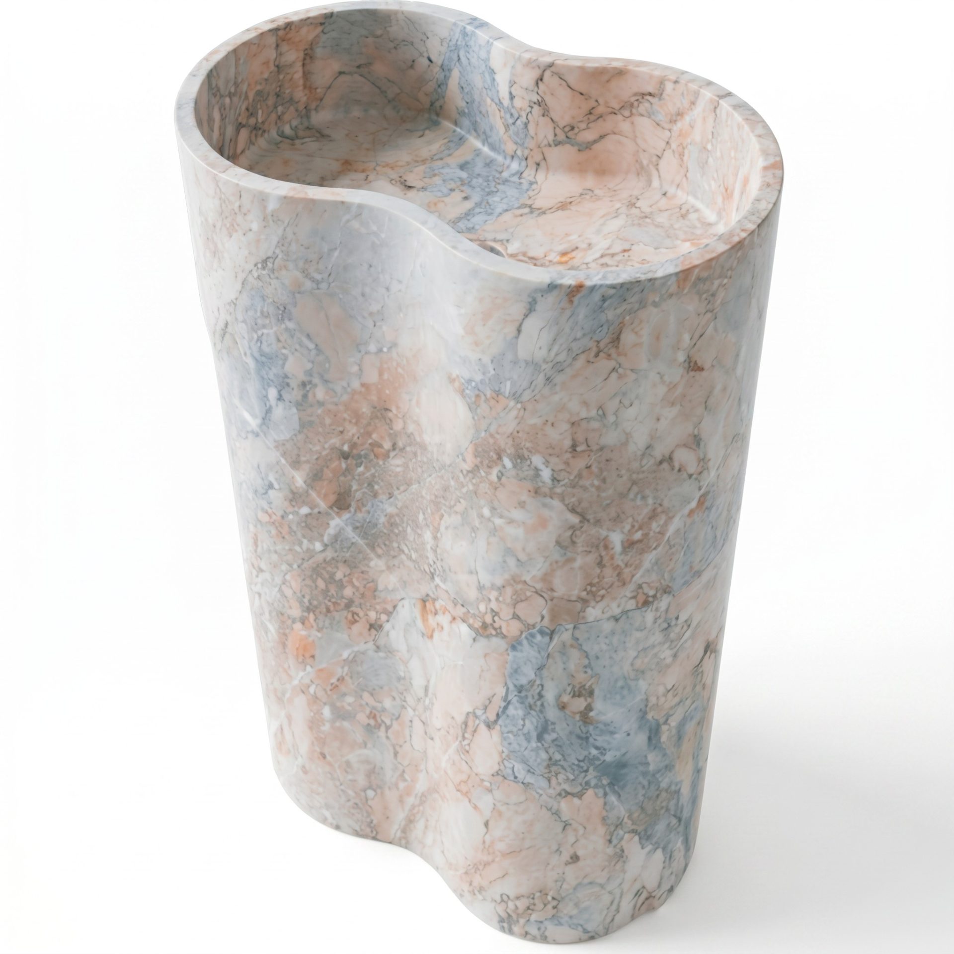 Honed Vieira Natural Marble Pedestal Basin. Code: MS103401 - Image 2