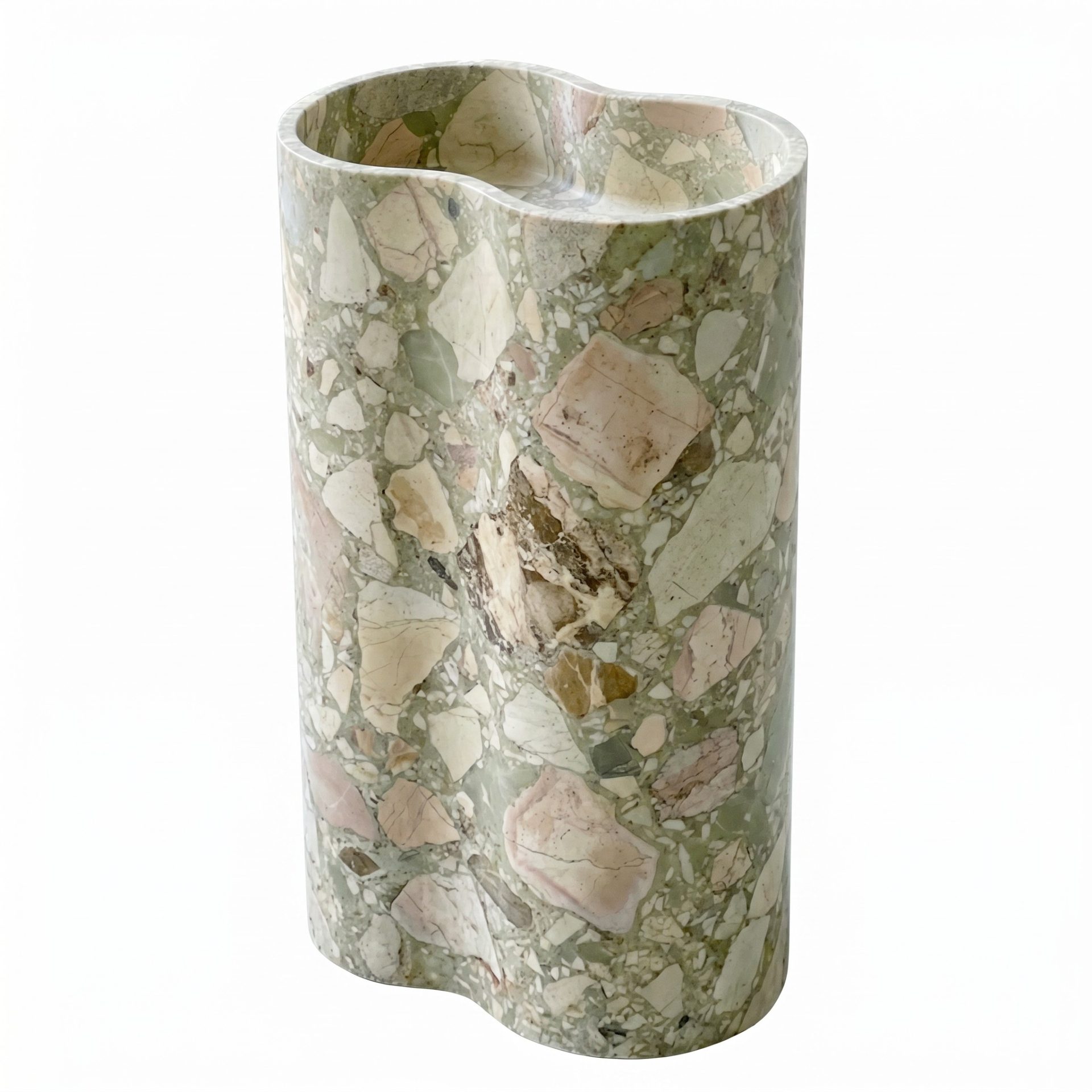 Honed Vieira Natural Marble Pedestal Basin. Code: MS103401 - Image 4