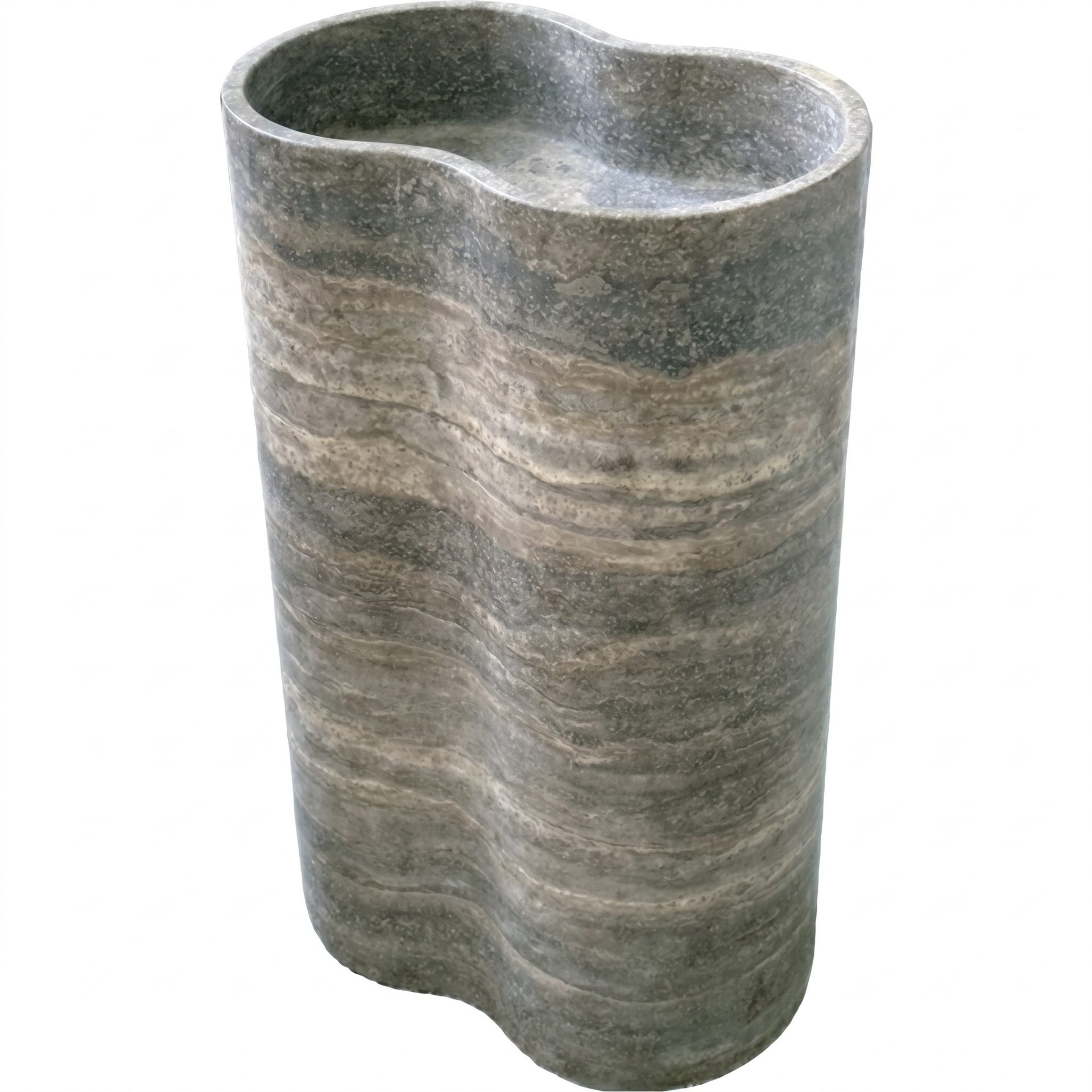 Honed Vieira Natural Marble Pedestal Basin. Code: MS103401 - Image 5