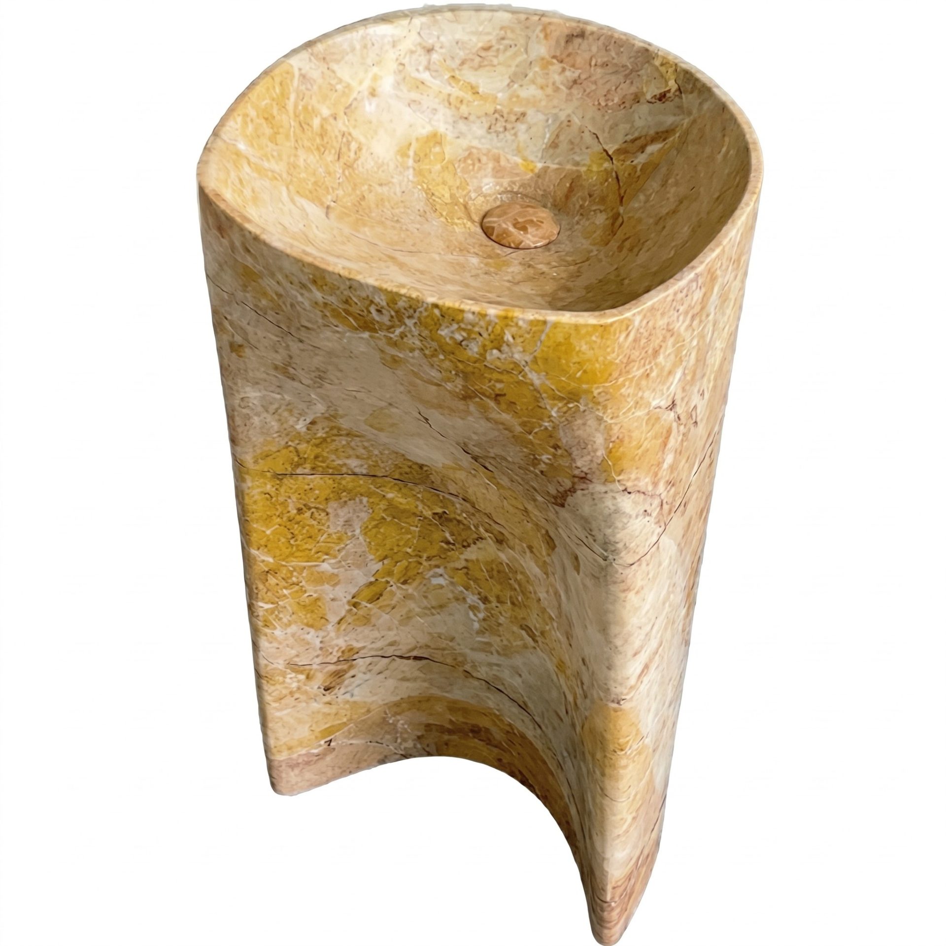 Honed Peravala Natural Marble Pedestal Basin. Code: MS103402 - Image 2