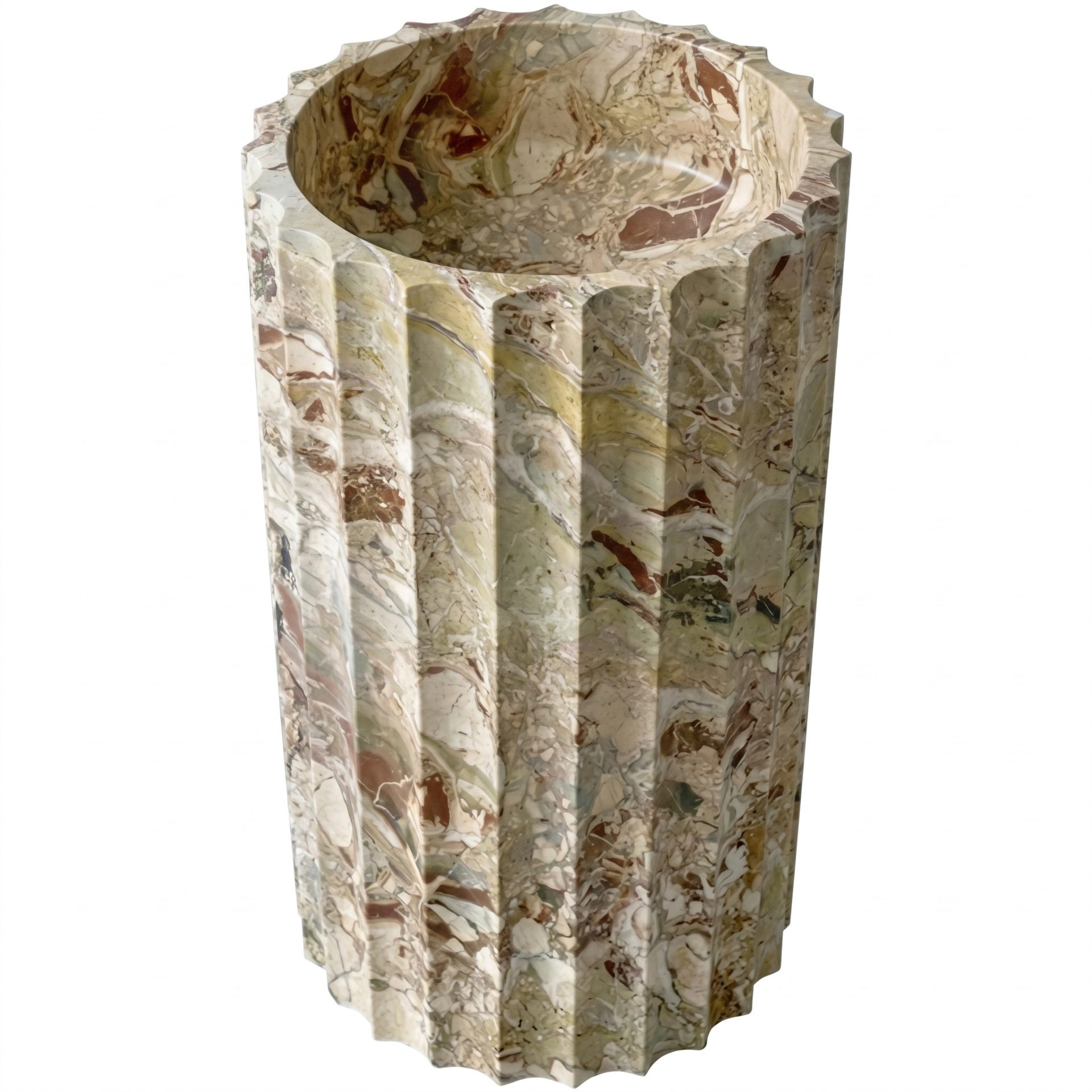 Honed Loureira Natural Marble Pedestal Basin. Code: MS103403