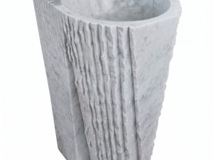 Honed Parceiros Carrara Natural Marble Pedestal Basin. Code: MS103405