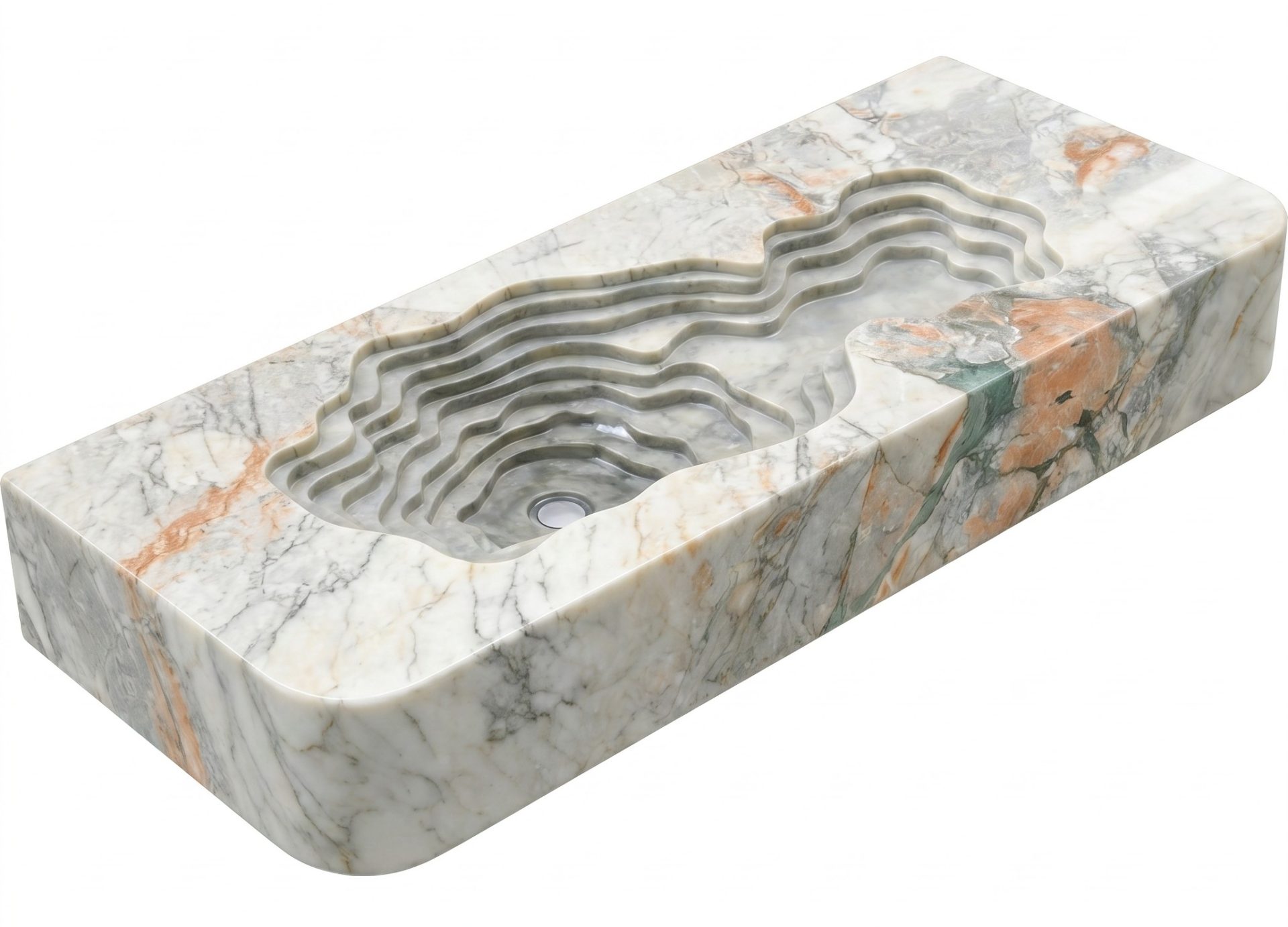 Honed Inacio Natural Marble Integrated Basin & Benchtop. Code: MS103412 - Image 6
