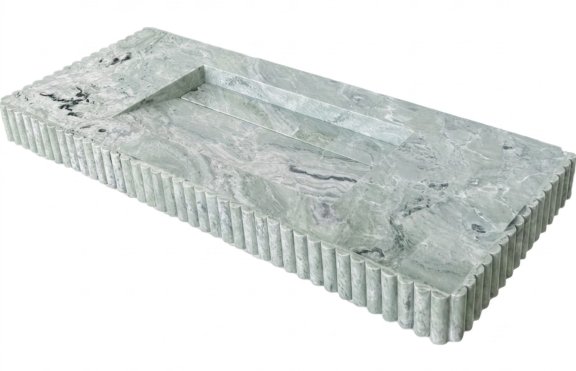 Honed Inacio Natural Marble Integrated Basin & Benchtop. Code: MS103412