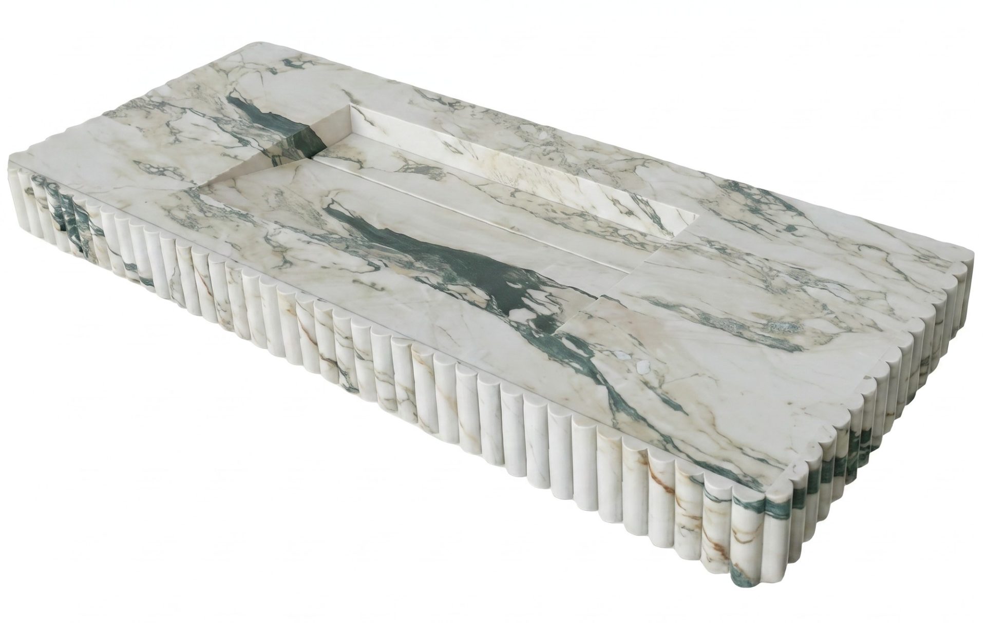 Honed Inacio Natural Marble Integrated Basin & Benchtop. Code: MS103412 - Image 2