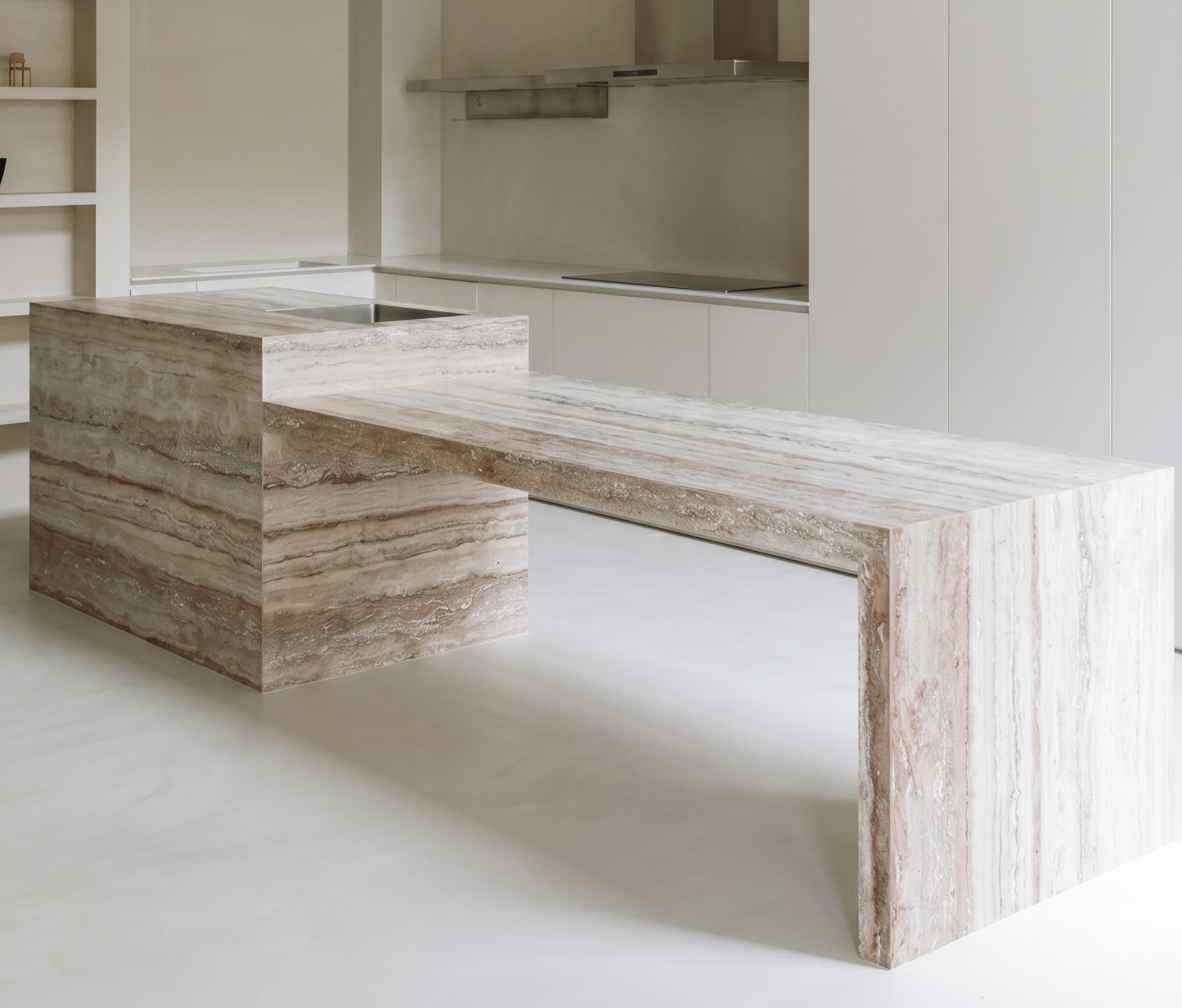 Polished Lagoa Natural Marble Kitchen Designs. Code: MS103413 - Image 3
