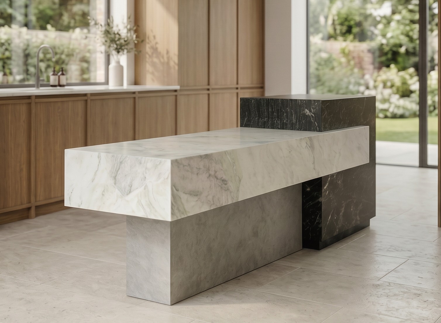 Polished Lagoa Natural Marble Kitchen Designs. Code: MS103413 - Image 8