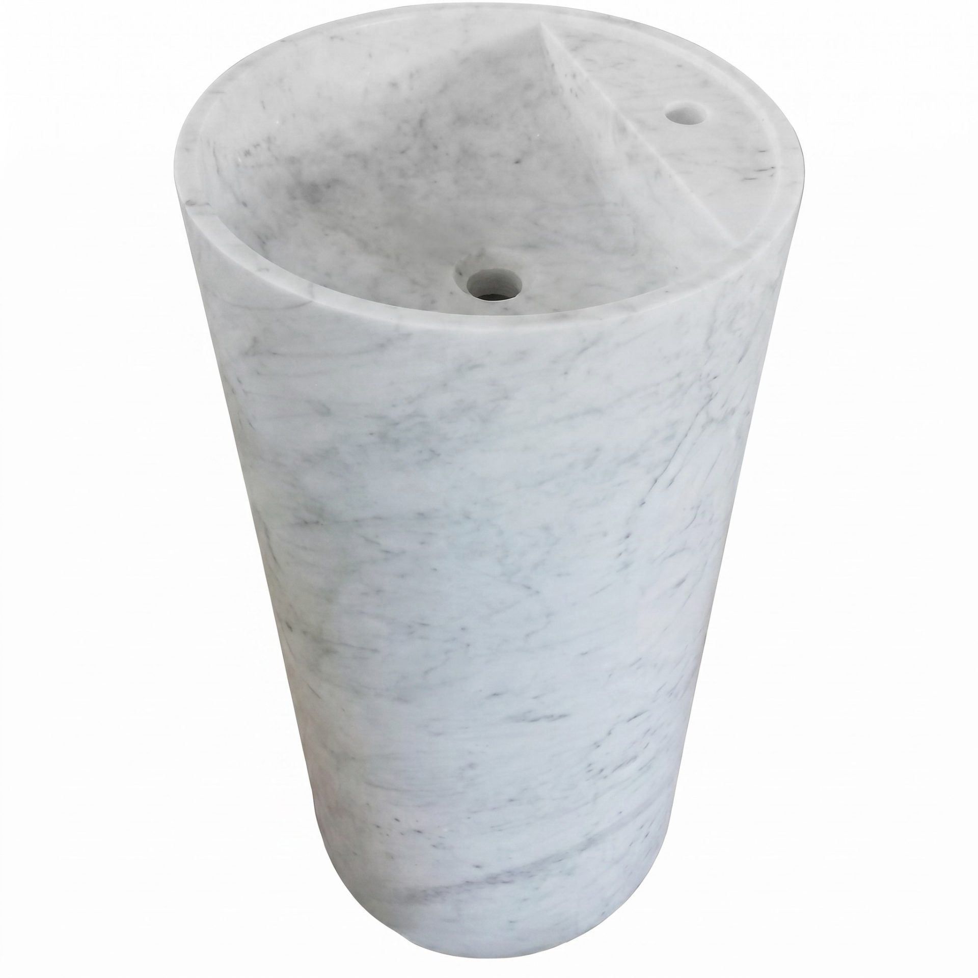 Honed Travesso Natural Marble Pedestal Basin. Code: MS103399 - Image 11