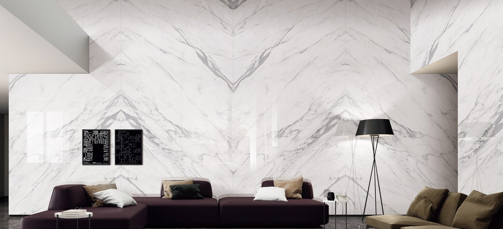 Matte Statuario Slim Porcelain Panel 1600x3200x12mm. 103527 - Image 2