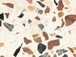 Honed Lagartera Terrazzo Stone Slab. Code: 103595
