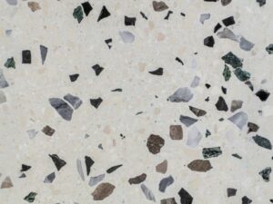 Honed Buendia White Terrazzo Stone. 103597