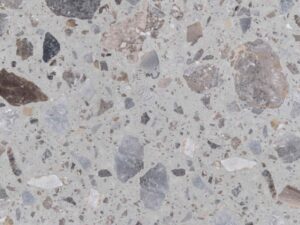 Honed Montiel Grigio Terrazzo Stone Slab. 103598