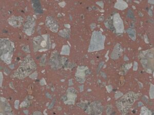 Honed Alnoso Red Terrazzo Stone Slab. 103615