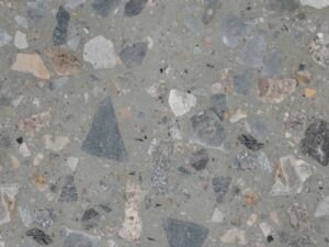Honed Eduardo Grey Terrazzo Stone Slab. 103617