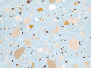 Honed Aqua Morena Terrazzo Stone Slab. 103619