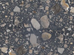 Honed Rochio Antracite Terrazzo Stone Slab. 103623